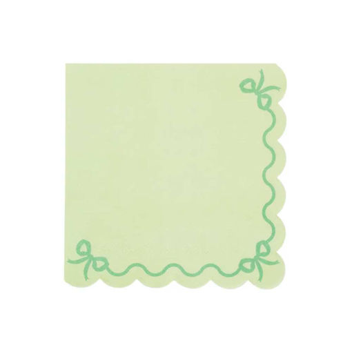 Picture of PAPER NAPKIN RUFFLED LIME 33X33CM - 12 PACK